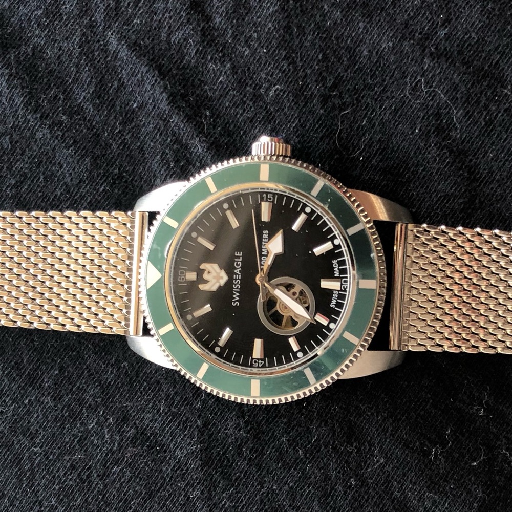 SWISS EAGLE STAINLESS STEEL WATCH